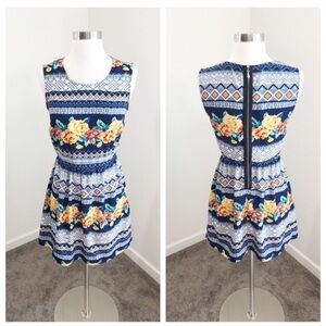 BeBop geometric rose print dress